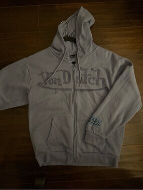 Von Dutch Lavender/Purple Zip-Up Hoodie